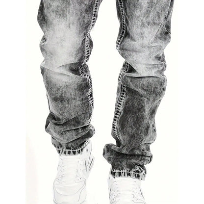 👖 Pánske kreatívne pružné džínsy rovný strih – odolný denim a streetwear vzhľad