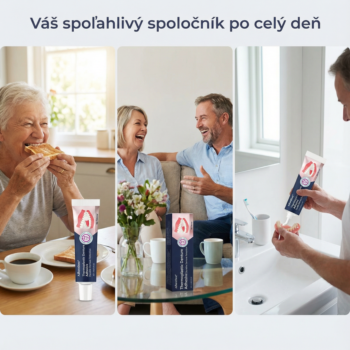 【🔥Kúp 1 získaj 1 zadarmo🔥】Termoplastické lepidlo na zubné protézy AdhereDent® ⏳ Trvácna retencia zubnej protézy