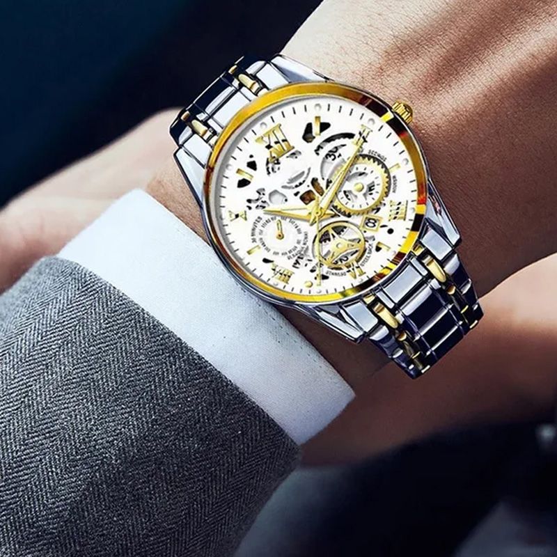 ⌚ Pánske Automatické Hodinky – Vodotesnosť + Elegancia! 💼