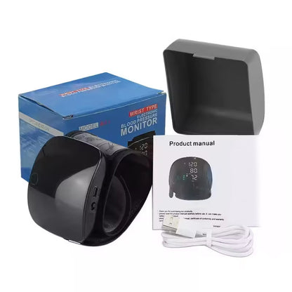 🩺Elektronický Tlakomer na Zápästie – Presný, Nabíjateľný + Hlasový! 🌟