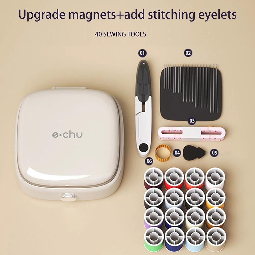 ✨Magnetická šijacia sada – 40-dielna prenosná šijacia krabička s ihlami, niťami a príslušenstvom | Kompaktná, elegantná a ľahko použiteľná