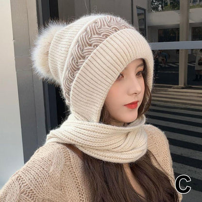 🧣 Dámska Pletená Čiapka S Veveričkou – Teplota A Šik Pre Celú Zimu! ✨