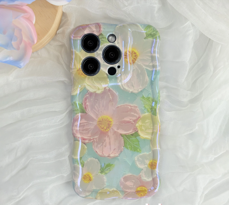 🌟 Oil painting flower phone case– Štyl + Ochrana + Darček Pre Milovníkov Umenia! 🌸