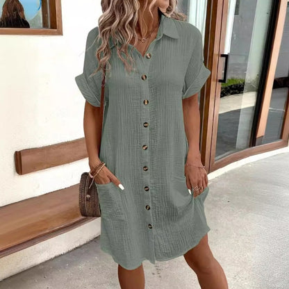 👗 Dlhé Voľné Šaty – Krátky Rukáv + Biela Elegancia + Všetky Velikosti! ✨