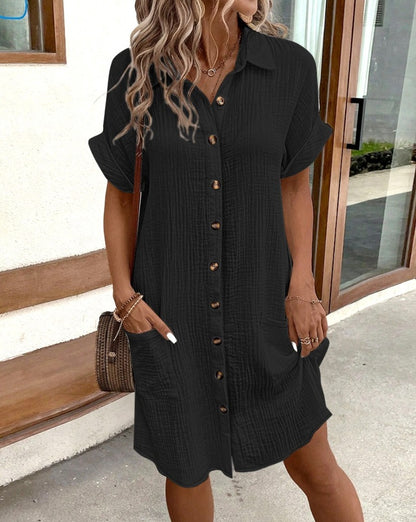 👗 Dlhé Voľné Šaty – Krátky Rukáv + Biela Elegancia + Všetky Velikosti! ✨