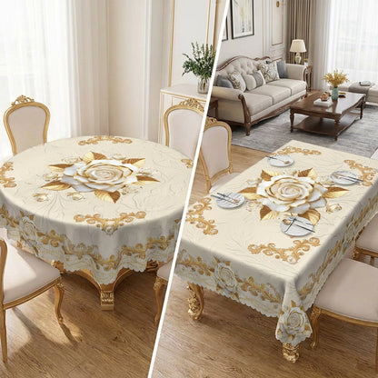 🌟 Luxusný zlatistý obrus – elegantný doplnok na stôl! ✨