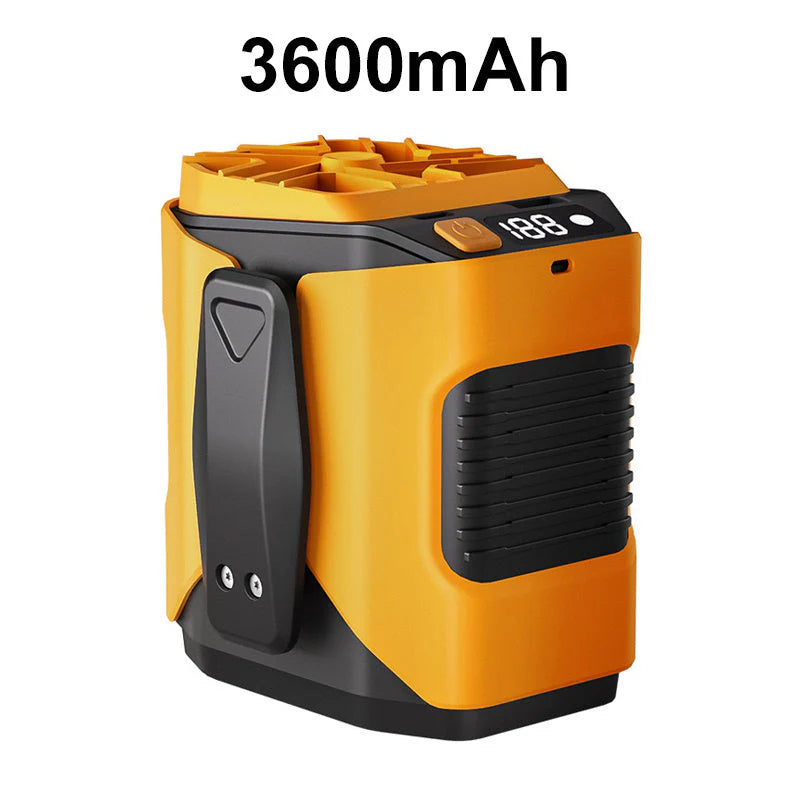 🌀 Stojanový ventilátor 6000 mAh – multifunkčný, s nastaviteľným uhlom 🌬️⚡🏖️