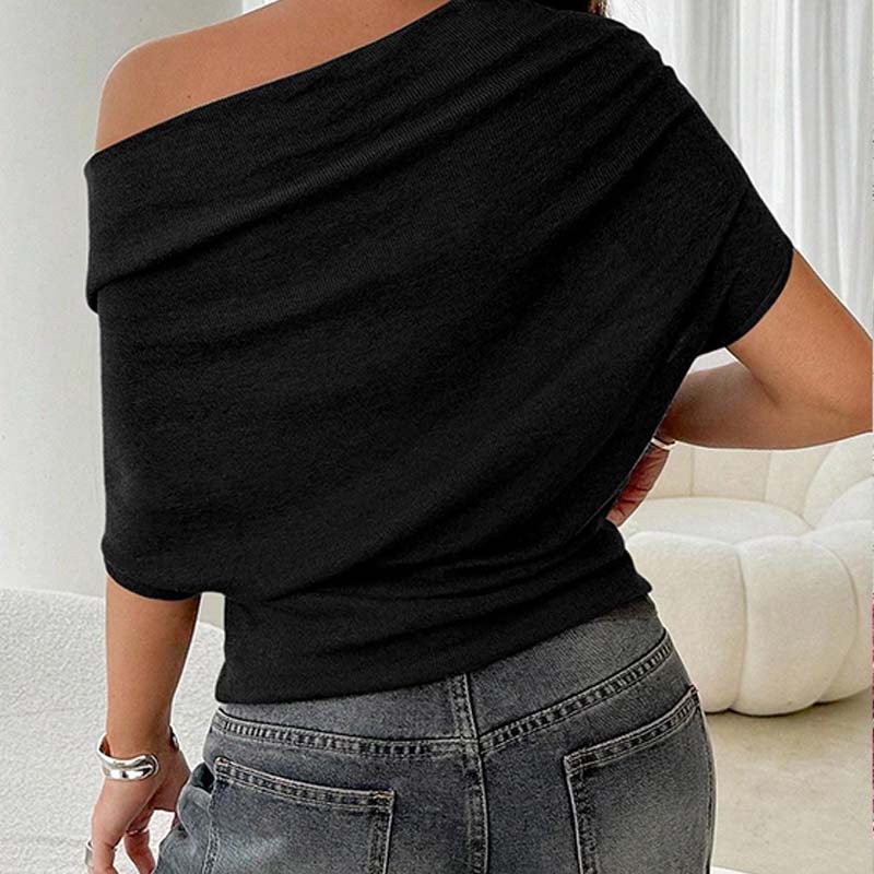 🥻 Štýlové asymetrické tričko s odhalenými ramenami! 😍 Elegancia a pohodlie v jednom