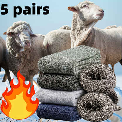 【🔥🔥Kúpte 1 kus a získajte 4 zadarmo (5 kusy)】Zahustené flísové bavlnené ponožky do polovice lýtok