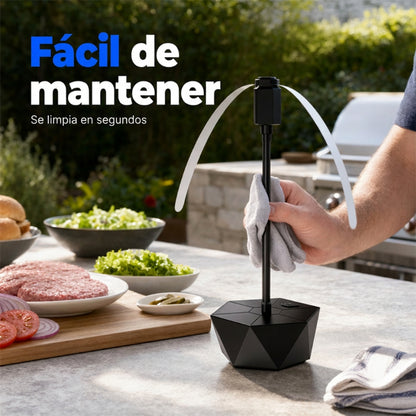 🦋 Prenosný odpudzovač múch s ventilátorom – čistý stôl bez hmyzu! ✨