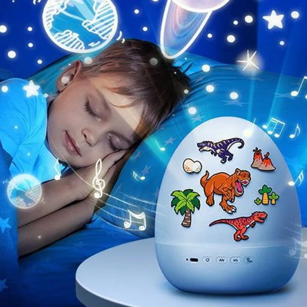 Kúzelné nočné svetlo a projektor melódií | DINODREAM