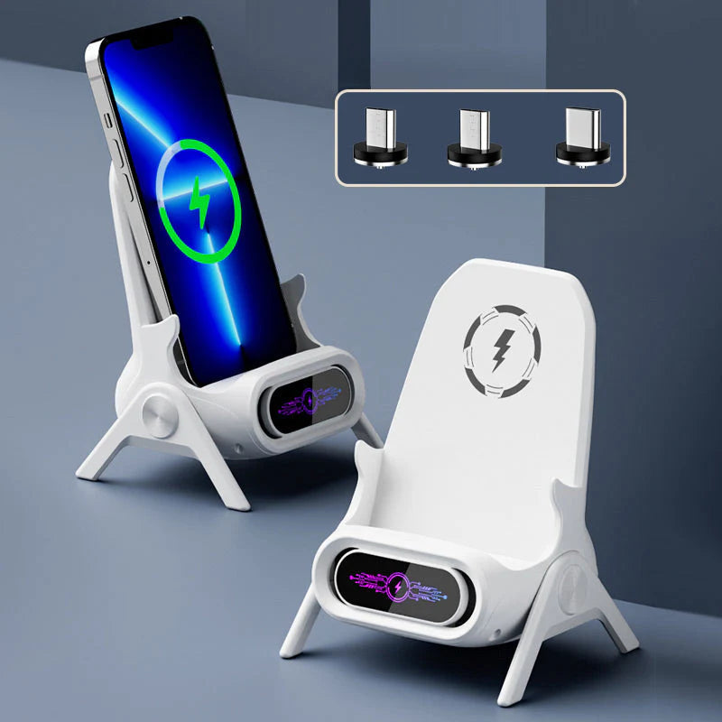 ⚡ Univerzálne stojalo za telefon s rýchlym polnjením a hladením – nastaviteľné a kompaktné! 📱