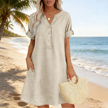 👗 Tunikové šaty s výstrihom do V – voľné a priedušné na leto! ✨