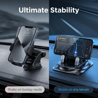 📱Stabilný Držiak na Mobil do Auta 360° – protišmykový & bezpečný! 🚗