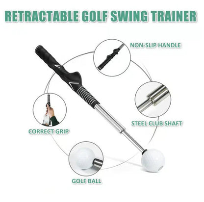Teleskopický putter, zasúvací nástroj na tréning golfového švihu