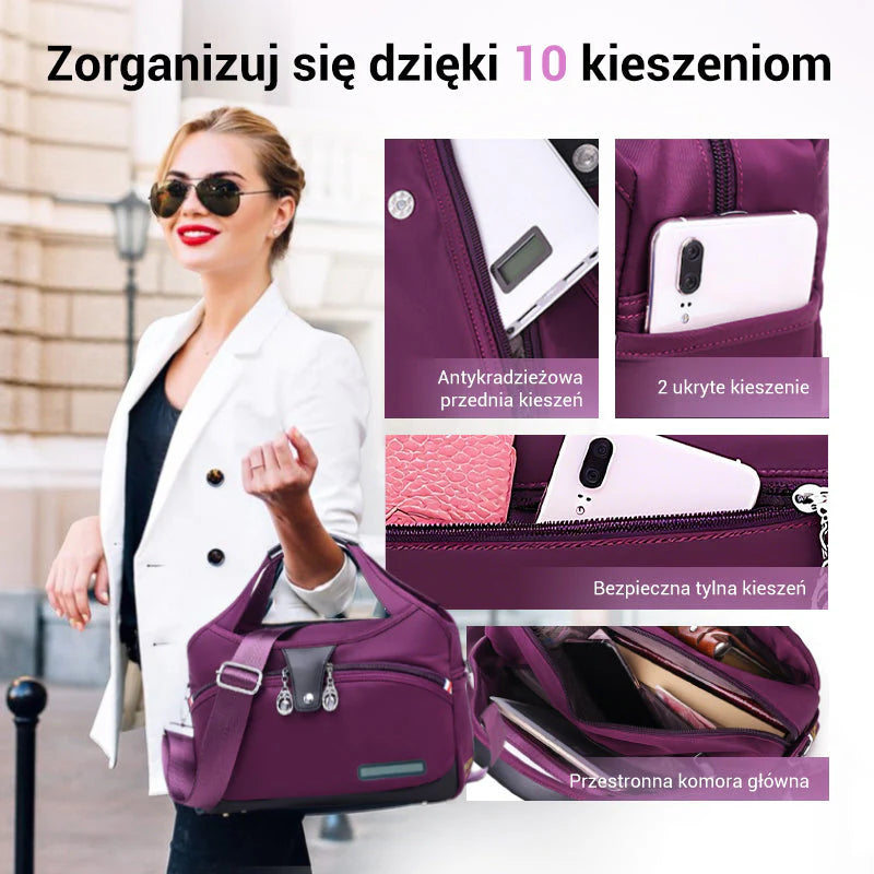 ✨ Taška proti krádeži s 10 vreckami – ľahká a módna pre vaše zdravie! ✨