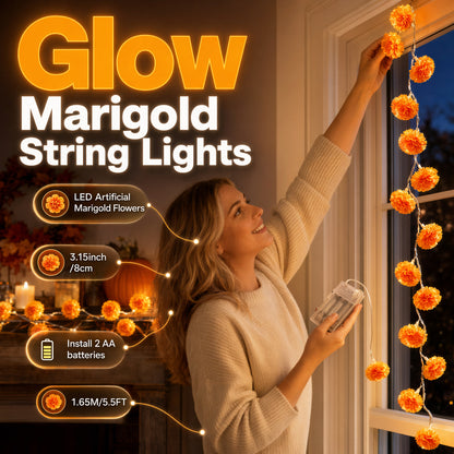 🌟 Jesenné reťazové svetielka Marigold – teplá žiara pre domov! 🎃