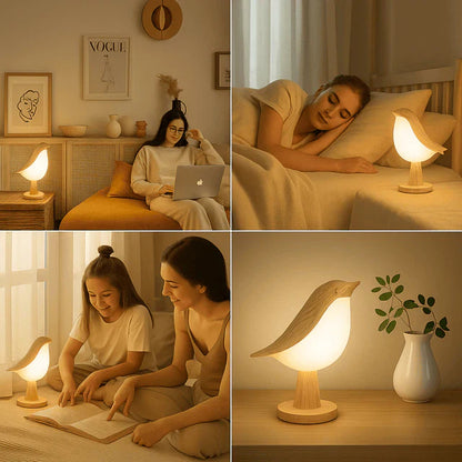 🐦 Nočná Lampa BirdZen – Relaxácia + Elegancia + Bezdrôtové Používanie!