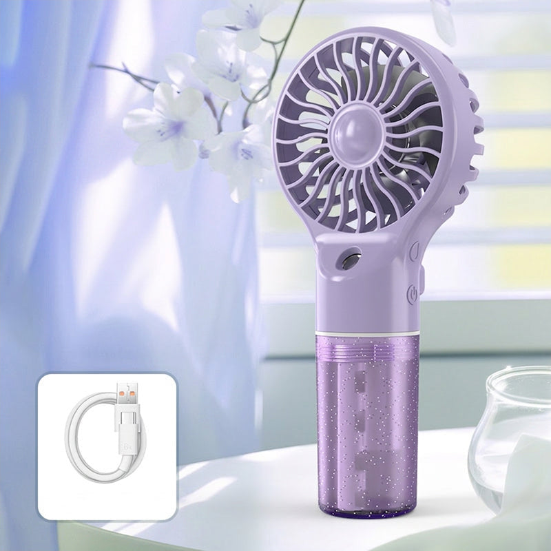 ❄️ Ruční ventilátor s mlhou – chlad a svěžest na dosah ruky!