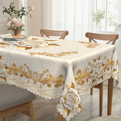 🌟 Luxusný zlatistý obrus – elegantný doplnok na stôl! ✨