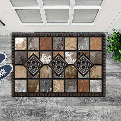 🚪✨ Kockovaná rohožka Crystal Velvet – štýl a ochrana podlahy