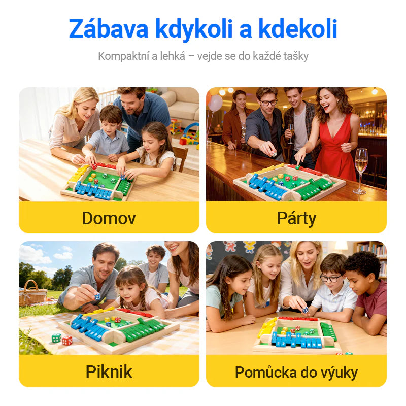 ✨ Stolová Hra Shut the Box – Rodinná Zábava A Matematický Trening! 🧩