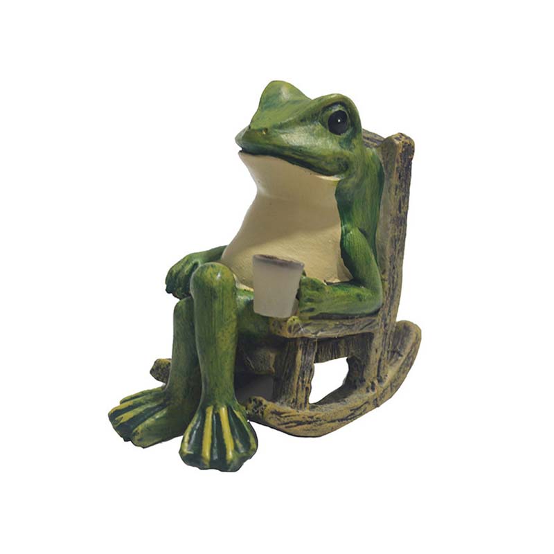 🐸Dekorácia v podobe žabky na hojdačke s solárnym panelom