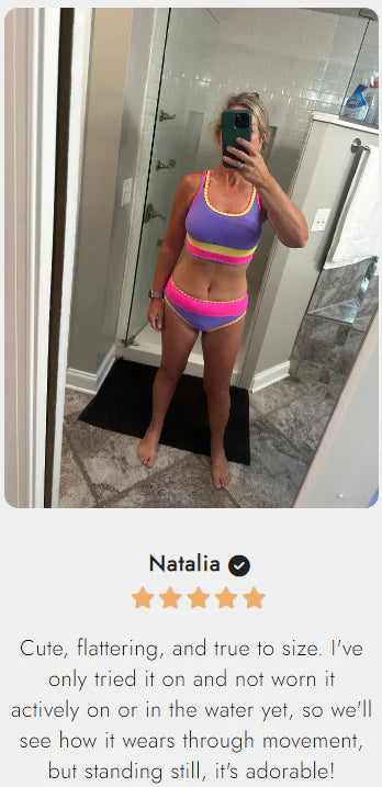 🔥🎁Novinka: 50 % ZĽAVA🔥🌼 Trojdielne športové bikiny z nylonu s farebnými blokmi – vysoký pás so zoštíhľujúcim efektom na brucho 👙
