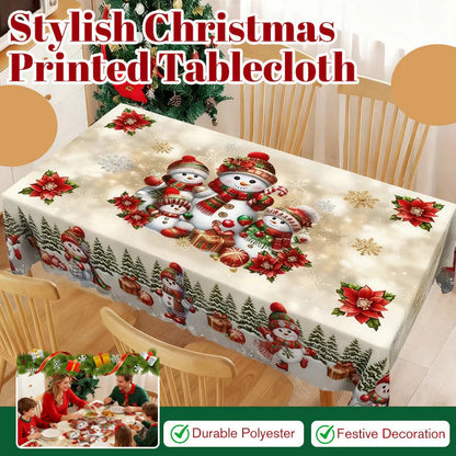 🎅Božični prt – praznični dizajn, trpežen poliester, odporen proti madežem in gubam🎁