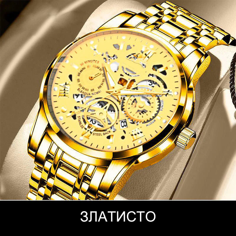 ⌚ Pánske Automatické Hodinky – Vodotesnosť + Elegancia! 💼