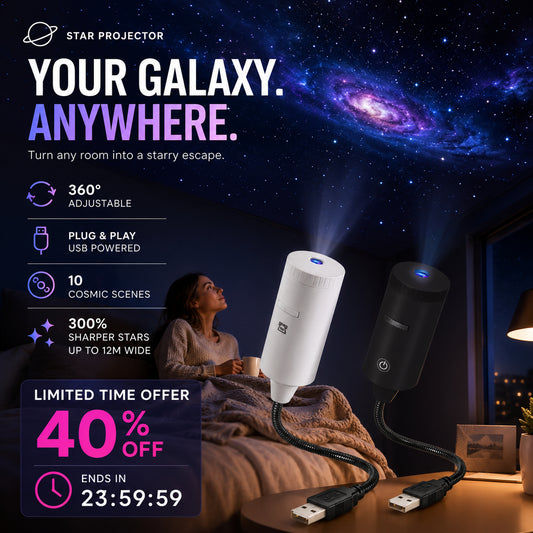 🌌 Premeňte svoju spálňu na čarovnú galaxiu! HD hviezdny projektor na relaxáciu