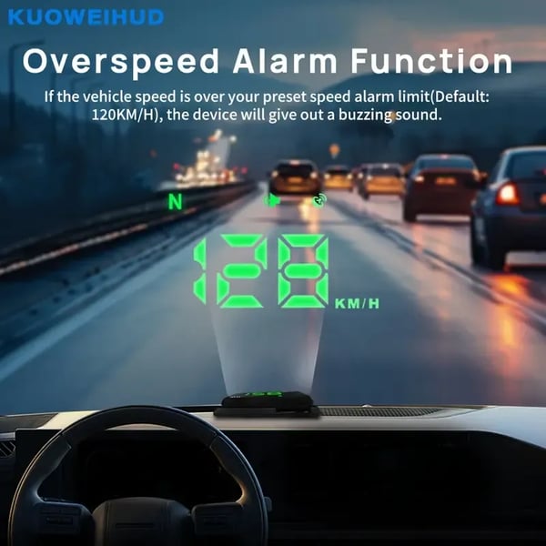 🚗Digitálny rýchlomer s head-up displejom pre autá – HUD pre osobné autá, nákladné autá a motocykle