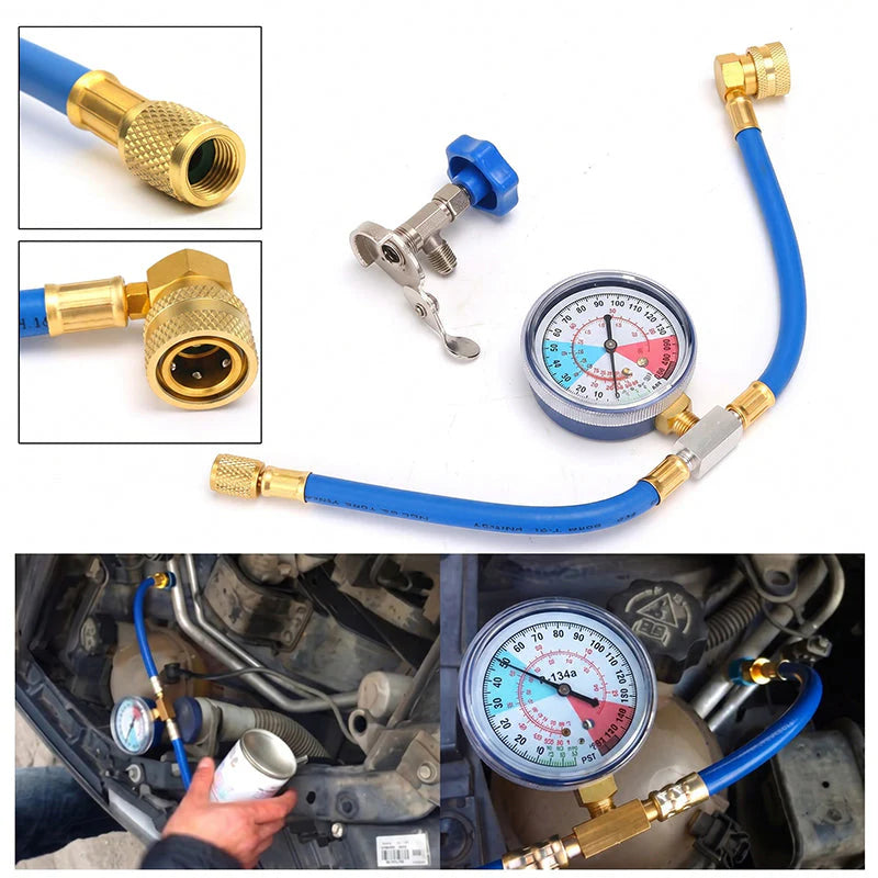 🔧🚗Hadica na plnenie chladivom R134a s manometrom
