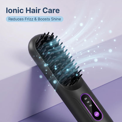 💇 Prenosný bezdrôtový hrebeň na vyrovnávanie vlasov – hladké vlasy za pár sekúnd! ✨