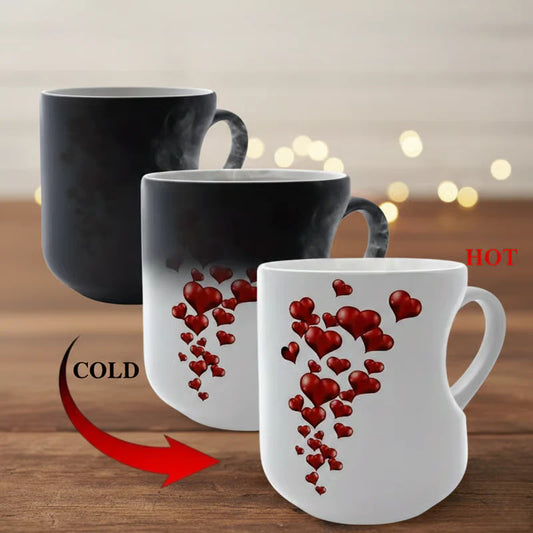 ☕ Magický hrnček meniaci farbu so srdcom – Romantika v každom dúšku! ✨
