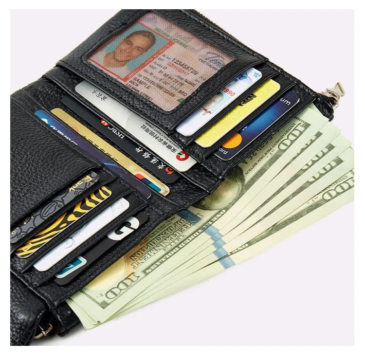🔒 RFID ochranná kožená peňaženka – Bezpečnosť + organizácia, štýl pre každy deň! 💼