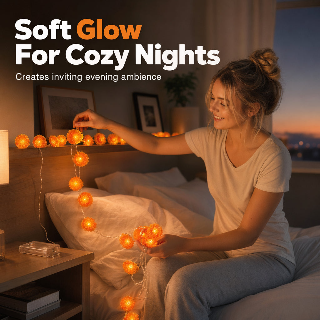🌟 Jesenné reťazové svetielka Marigold – teplá žiara pre domov! 🎃