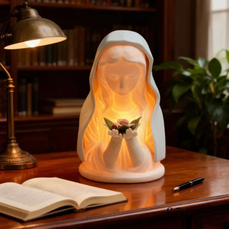 Dekoratívna LED nočná lampa s motívom modlitby