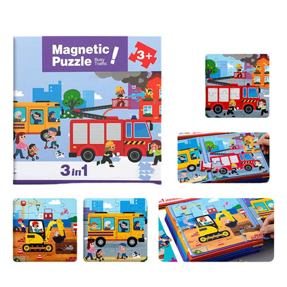 【🧩 Podporuje kognitívny vývoj a je zábavné!】Magnetické puzzle pre deti
