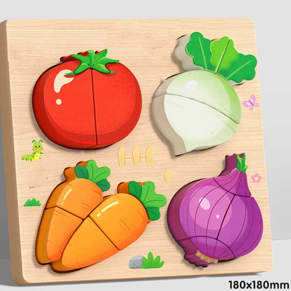 【🎨 Rozvíjaj Ich Kognitívne Zručnosti Bezpečne!】Vzdelávacie 3D drevené puzzle