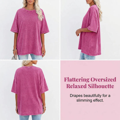 👕 Dámske oversized vintage tričko s vypraným efektom