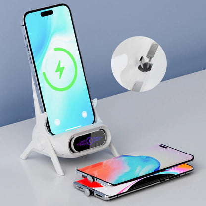 ⚡ Univerzálne stojalo za telefon s rýchlym polnjením a hladením – nastaviteľné a kompaktné! 📱
