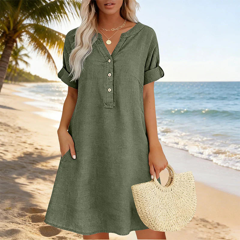 👗 Tunikové šaty s výstrihom do V – voľné a priedušné na leto! ✨