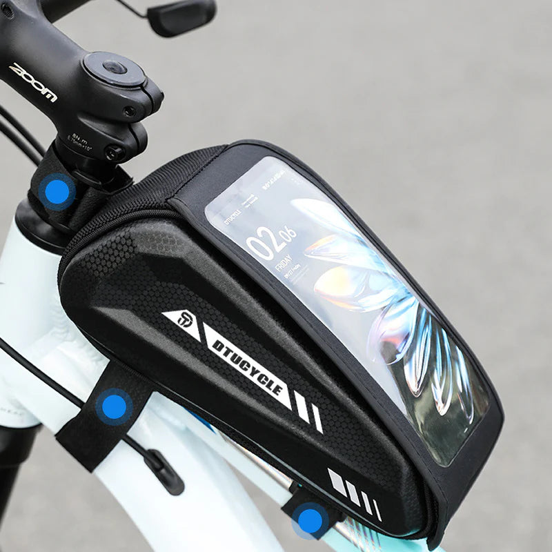 🔥 Novinka 2026 –Vodoodolná cyklistická taška – veľký objem, okienko z TPU a ideálna pre mobilný telefón