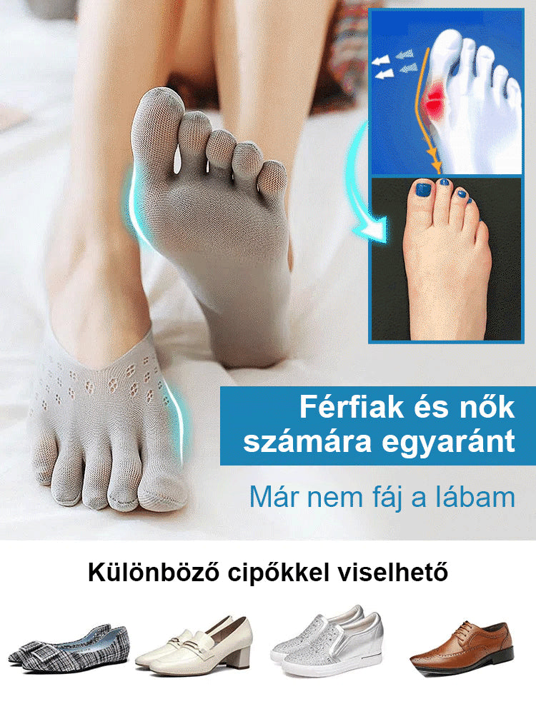 🧦✨ Unisex neviditeľné korekčné ponožky s 5 prstami – maximálne pohodlie!