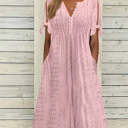 🥰Elegantné dámske šaty s výstrihom do V
