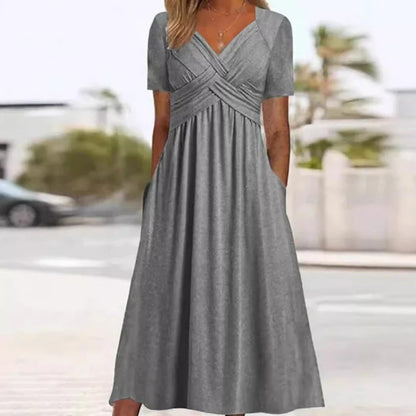 👗 Dlhé šaty s výstrihom do V – štýl a pohodlie! ✨