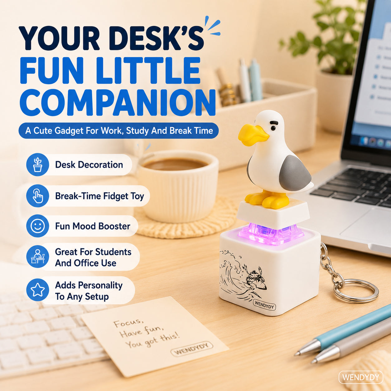 🦜 Mine Little Bird – Hlasom ovládaný svietiaci prívesok 💡