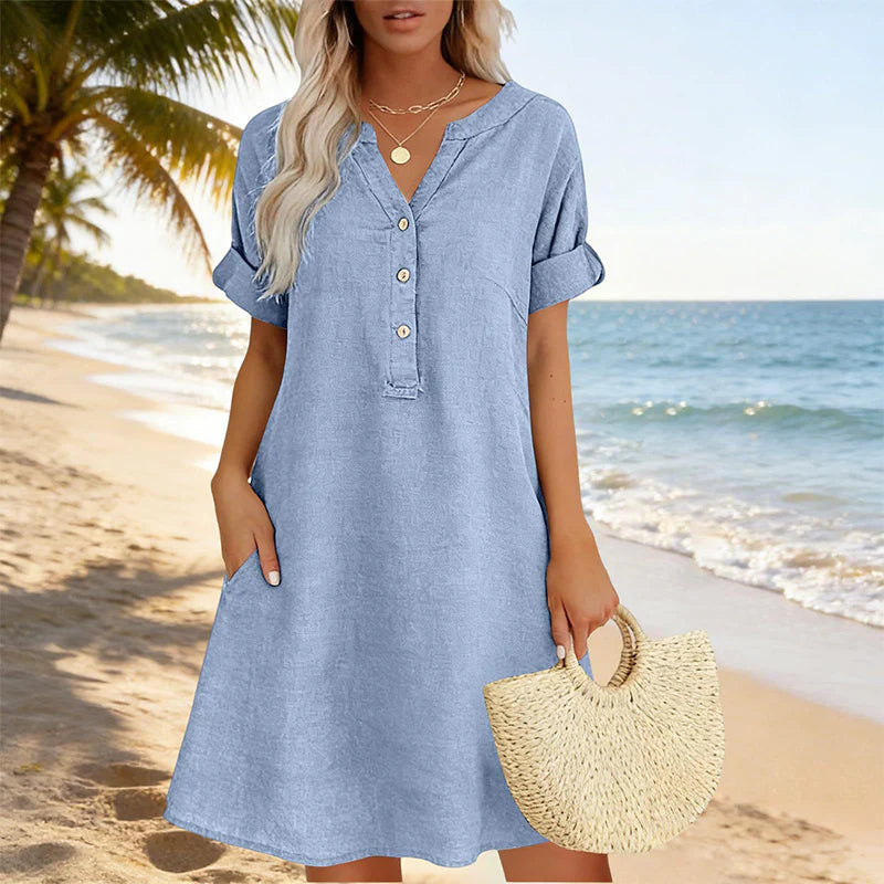 👗 Tunikové šaty s výstrihom do V – voľné a priedušné na leto! ✨