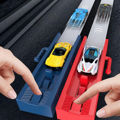 🚗 Detská súprava s dvojitým odpaľovačom – Bez batérií, s priateľskou súťažou!